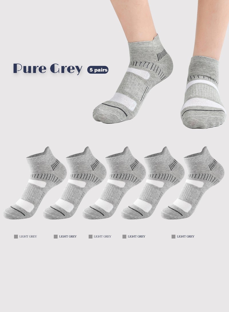 infino جوارب رياضية للرجال (عبوة من 5) - قصيرة، طاردة للعرق، مقاومة للرائحة، مريحة لكل الفصول - مثالية لأنماط الحياة النشطة، الجري والاستخدام اليومي - الجوارب المثالية لمجموعة الرجال - Image 4